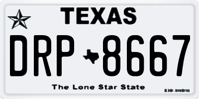 TX license plate DRP8667