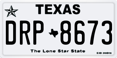 TX license plate DRP8673