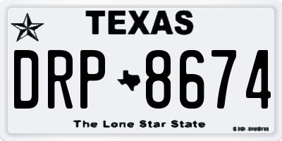 TX license plate DRP8674