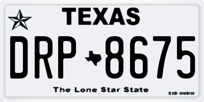 TX license plate DRP8675
