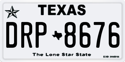 TX license plate DRP8676