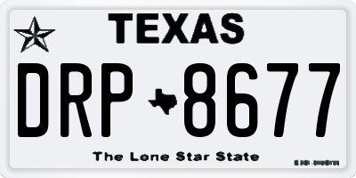 TX license plate DRP8677