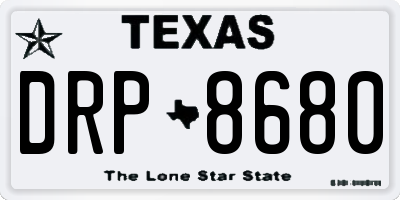 TX license plate DRP8680