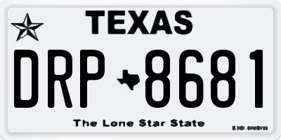 TX license plate DRP8681