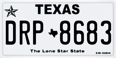 TX license plate DRP8683