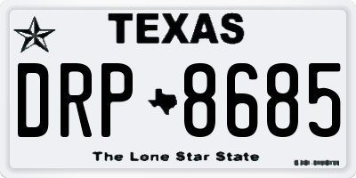 TX license plate DRP8685