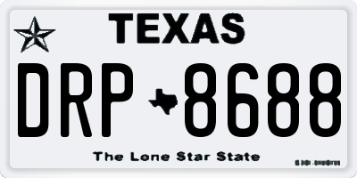 TX license plate DRP8688