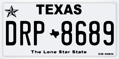 TX license plate DRP8689