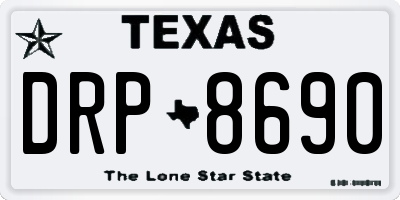TX license plate DRP8690