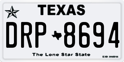 TX license plate DRP8694