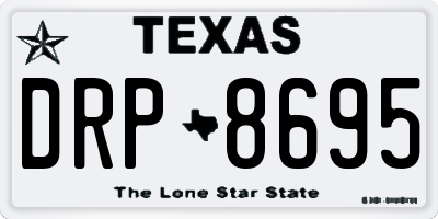 TX license plate DRP8695