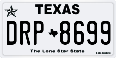 TX license plate DRP8699