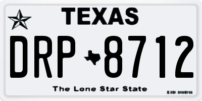TX license plate DRP8712