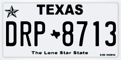 TX license plate DRP8713