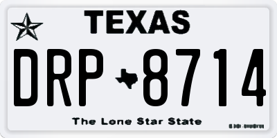 TX license plate DRP8714