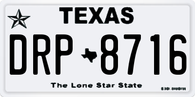 TX license plate DRP8716