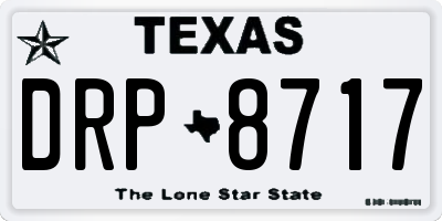 TX license plate DRP8717