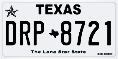 TX license plate DRP8721