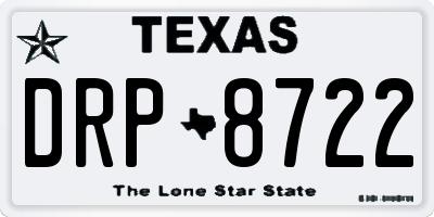 TX license plate DRP8722