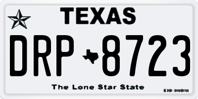 TX license plate DRP8723