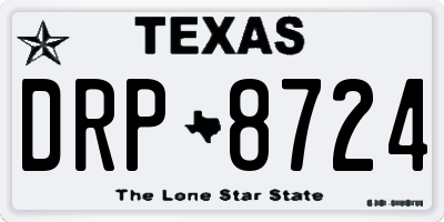 TX license plate DRP8724