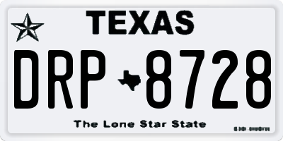 TX license plate DRP8728
