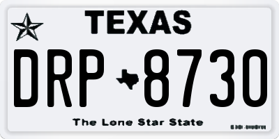 TX license plate DRP8730