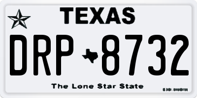 TX license plate DRP8732