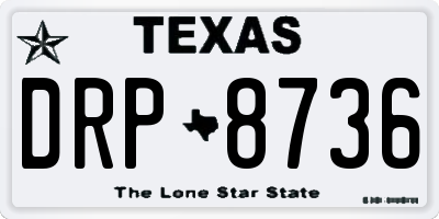 TX license plate DRP8736