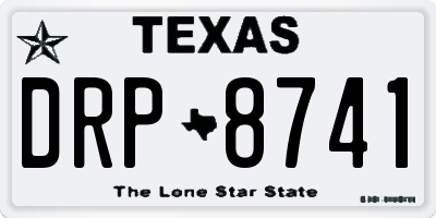 TX license plate DRP8741