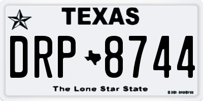 TX license plate DRP8744