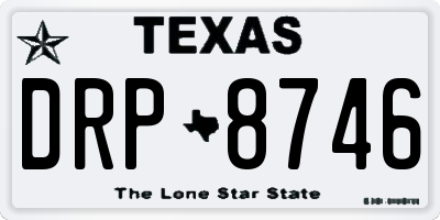 TX license plate DRP8746