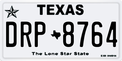 TX license plate DRP8764