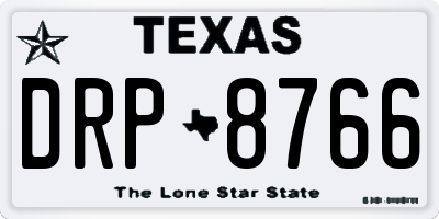 TX license plate DRP8766