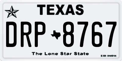 TX license plate DRP8767
