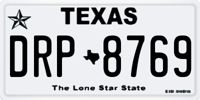 TX license plate DRP8769