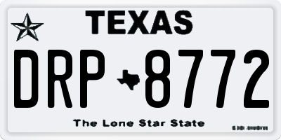 TX license plate DRP8772