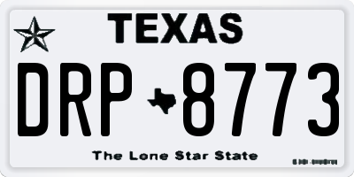 TX license plate DRP8773