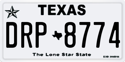 TX license plate DRP8774
