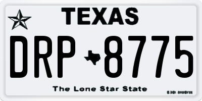 TX license plate DRP8775