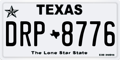 TX license plate DRP8776
