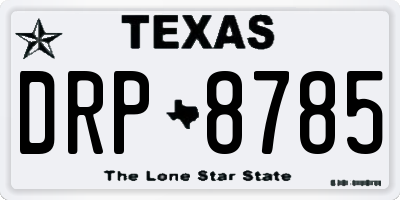 TX license plate DRP8785