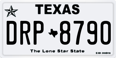 TX license plate DRP8790