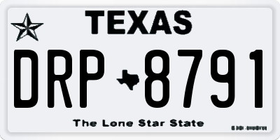 TX license plate DRP8791
