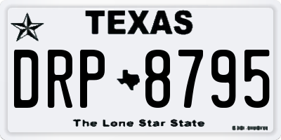 TX license plate DRP8795