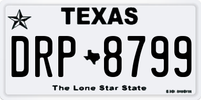 TX license plate DRP8799