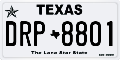TX license plate DRP8801