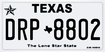 TX license plate DRP8802