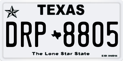 TX license plate DRP8805