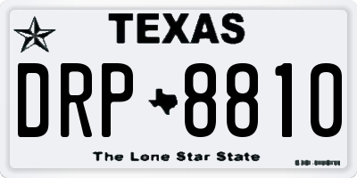 TX license plate DRP8810
